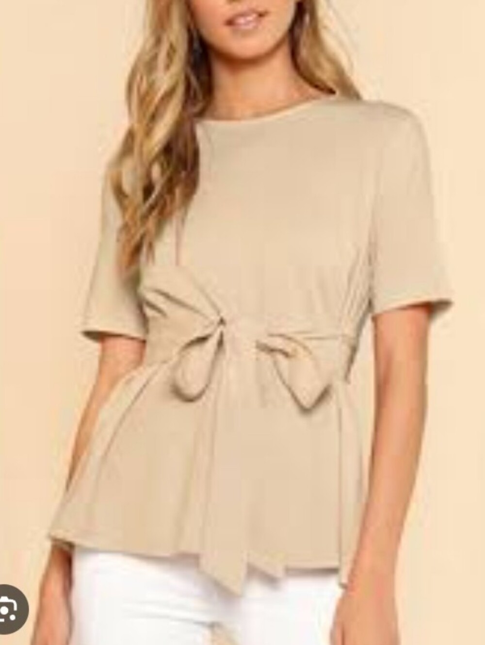 Retro Ribbon Belt Tie Blouse (GRAY Color) Women's